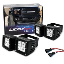 80W Dual LED Pod Lights w/ Foglight Opening Mount, Wires For Ford F150 F250 F350