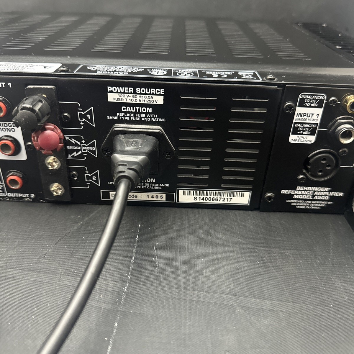 ★BEHRINGER　A500 パワーアンプ Behringer Reference Amplifier Model A500 | eBay