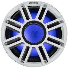 KICKER 51MWF124 12" 450w Marine Boat Free Air Subwoofer w/Black/White Sub Grills