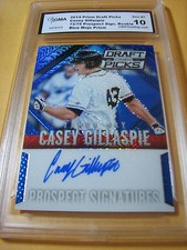 CASEY GILLASPIE RAYS 2014 PRIZM PROSPECT SIGNATURES BLUE AUTO RC #/75 GRADED 10