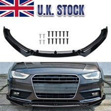 Black Front Bumper Spoiler Splitter Lip For Audi A4 B8.5 / B8 Facelift 2011-2015