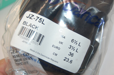 NIB Jada - JZ75L Adult Stretch Canvas Split Sole Jazz Shoe 6.5 L black C width