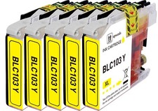 5PK YELLOW Ink Compatible with Brother LC103XL MFC-J450DW MFC-J285DW MFC-J475DW