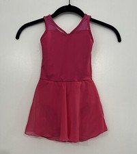 Pink Dance Leotard With Attached Skirt Bloch Childrens Size 4-6 costume play