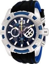 Invicta Bolt Black/Blue 49mm Silicone Strap Men's Watch 30297