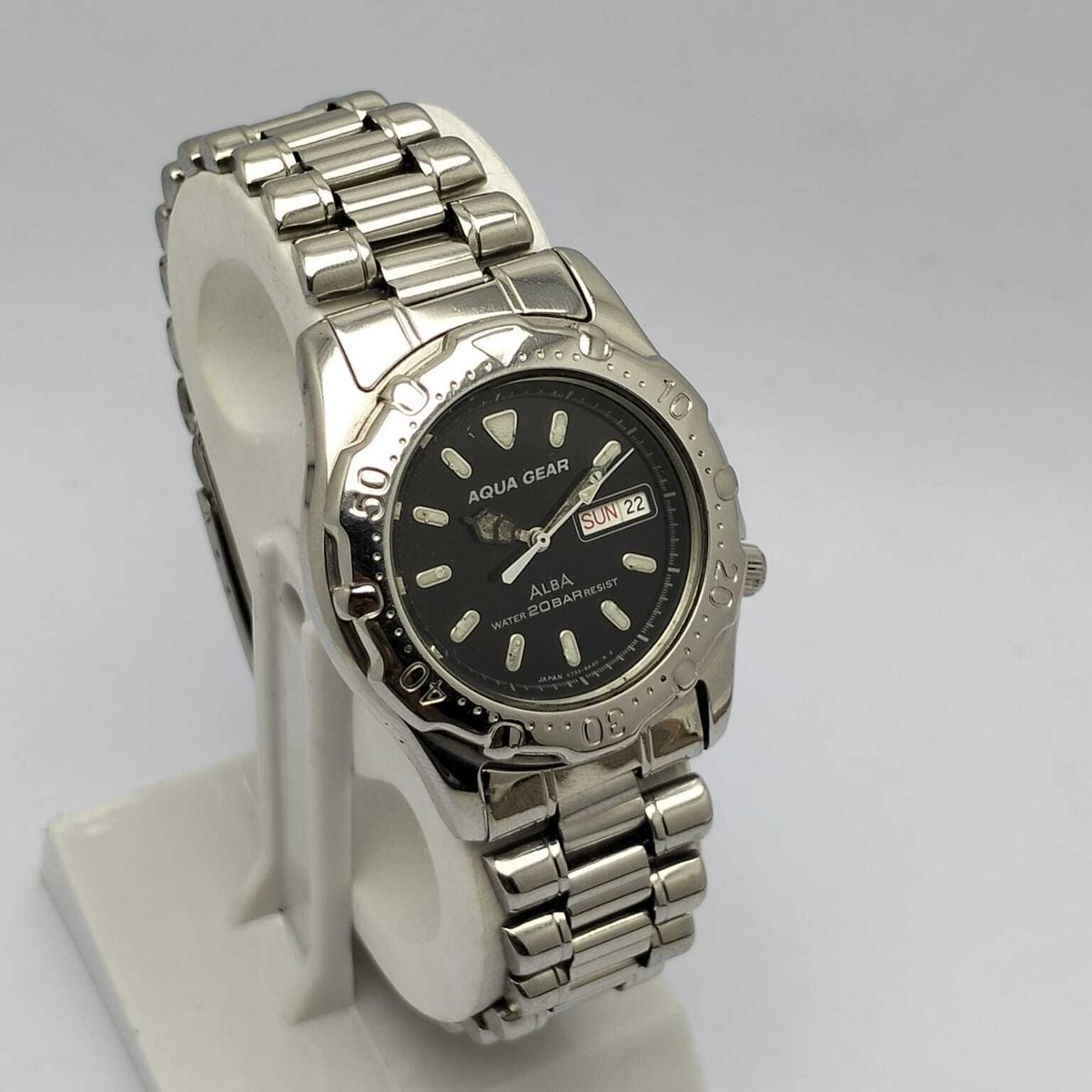 Seiko Alba Aqua Gear V733-6A11 Quartz Diver Vintage Men's