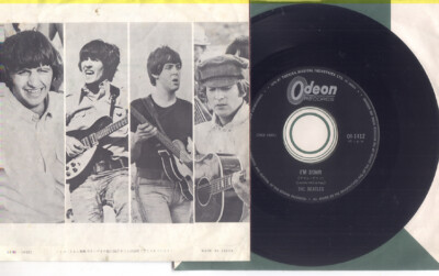 BEATLES 1965 Help / I'm Down 7 in 45 & PS Picture Sleeve JAPAN OR