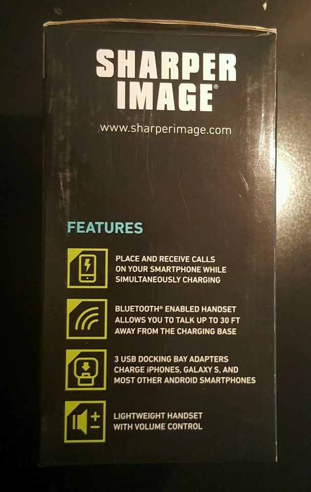Sharper Image Wireless Bluetooth Handset iPhone 4 & 5 Samsung Cell Phone Charger - Image 2 of 4