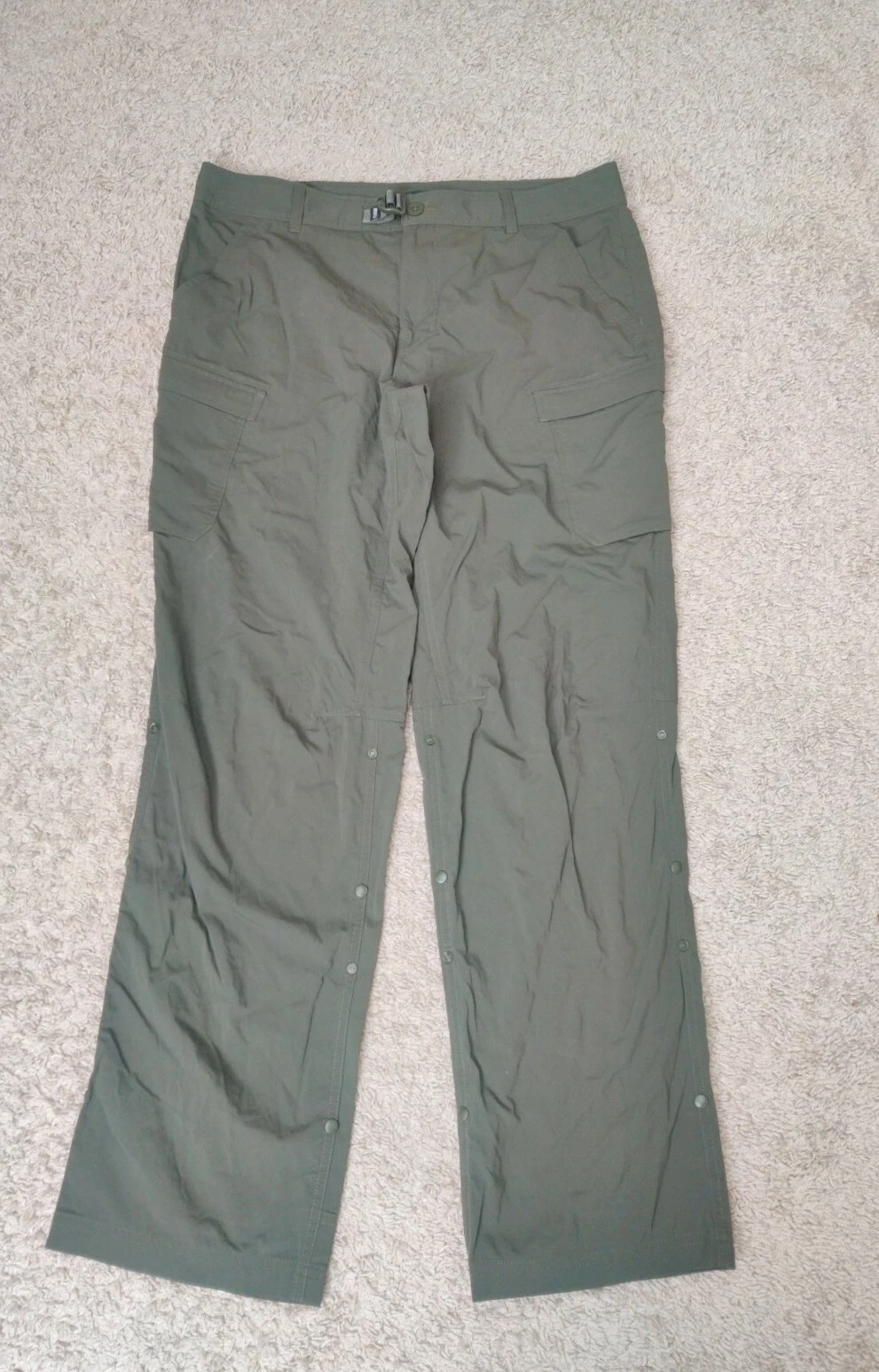 REI Co-op Men’s Convertible Hiking Pants 36x32 Olive 2-in-1