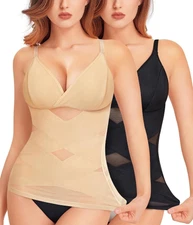 Women Tummy Control Shapewear Body Shaper Compression Tank Workout Cami Tops US