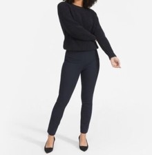 Everlane The Side-Zip Stretch Cotton Dress Pants in Navy Blue Size 14