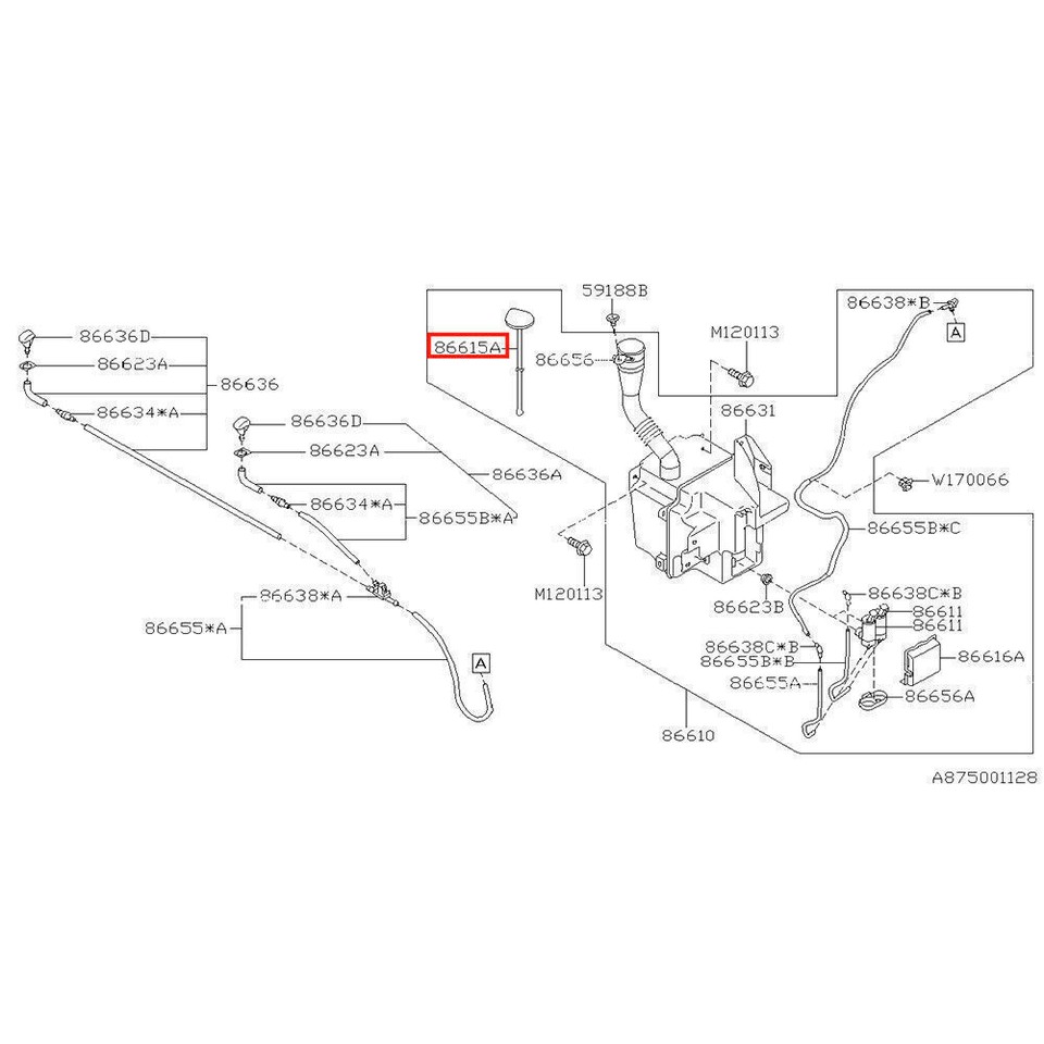 1PCS Windshield Wiper Washer Fluid Reservoir Cover For Subaru Forester