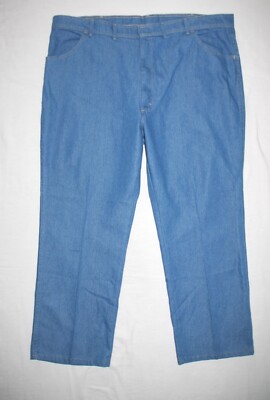 NEW WRANGLER FIVE STAR  DENIM  BLUE STRAIGHT LEG REGULAR FIT  JEANS  48x30