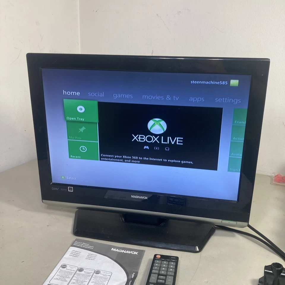 MAGNAVOX 19MF338B/27 LCD 19" RETRO GAMING TELVISION W/ REMOTE TESTED & WORKING - Image 4 of 4