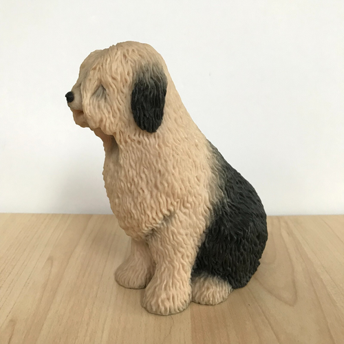 Border Fine Arts Old English Sheepdog Hund Figur von Ray Ayres 1981 12 cm groß