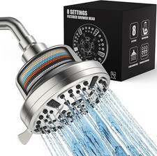 Filtered Shower Head - 8 Settings Shower Head with Filter - High Pressure Rian S
