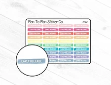 2362~~Early Release Planner Stickers.