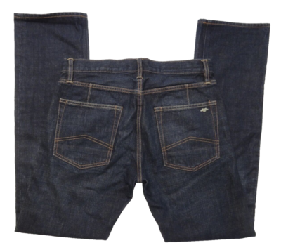 Armani Exchange 31R 31x32 Relaxed Fit Straight Leg Jean Dark Denim 