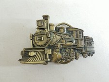 Vintage Locomotive 165 Belt Buckle Made In USA Solid Brass 1981