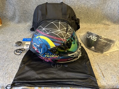 Ruroc Atlas 4.0 OUTRUN Motorcycle Helmet ML Iridescent and Original Visor