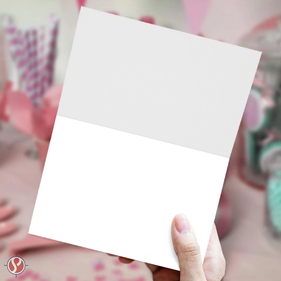 Открытки и конверты с розовым аистом для девочки - размер A2 - 25 в упаковке - Изображение 2 из 4