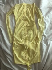 No brand Yellow Off Shoulder Dress