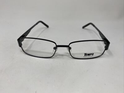 TEMPO EYEGLASSES MM 2011 1545 BLACK/BLUE 54/17/145 FLEX HINGE METAL FRAME &169