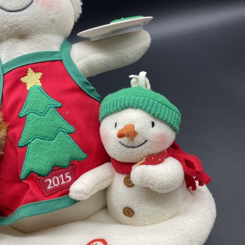 Hallmark 2015 Time for Cookies Animated Jingle Pals Snowman Dog WORKS w/ Tags - Picture 10 of 16