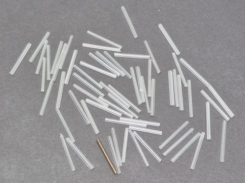 Antique Clear Glass Bead Tube Rod Chandelier Lamp Shade Craft Christmas Jewelry