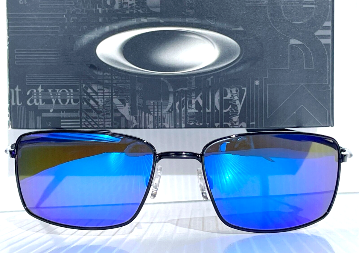 オークリー　サングラス　W SQUARE2.0 ブルー Oakley SQUARE WIRE Shiny Black POLARIZED Galaxy Blue Lens