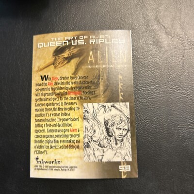 Jb2 Alien Legacy 1998 InkWorks #58 Queen Vs. Ripley Art Of Alien