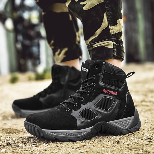 Mens Ankle Boots High Top Military 