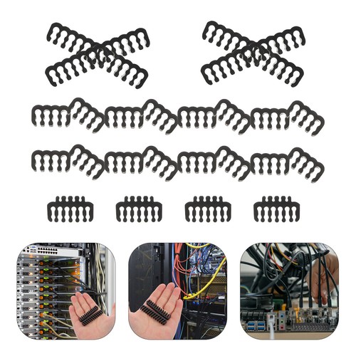 24pcs Kit Cable Management Cable Wire Organizer Comb Computer Case Water