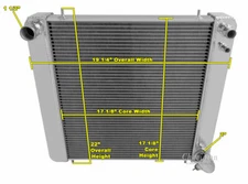Discount Champion 3 Row All Aluminum Radiator for 1965 1966 1967 Jaguar XKE