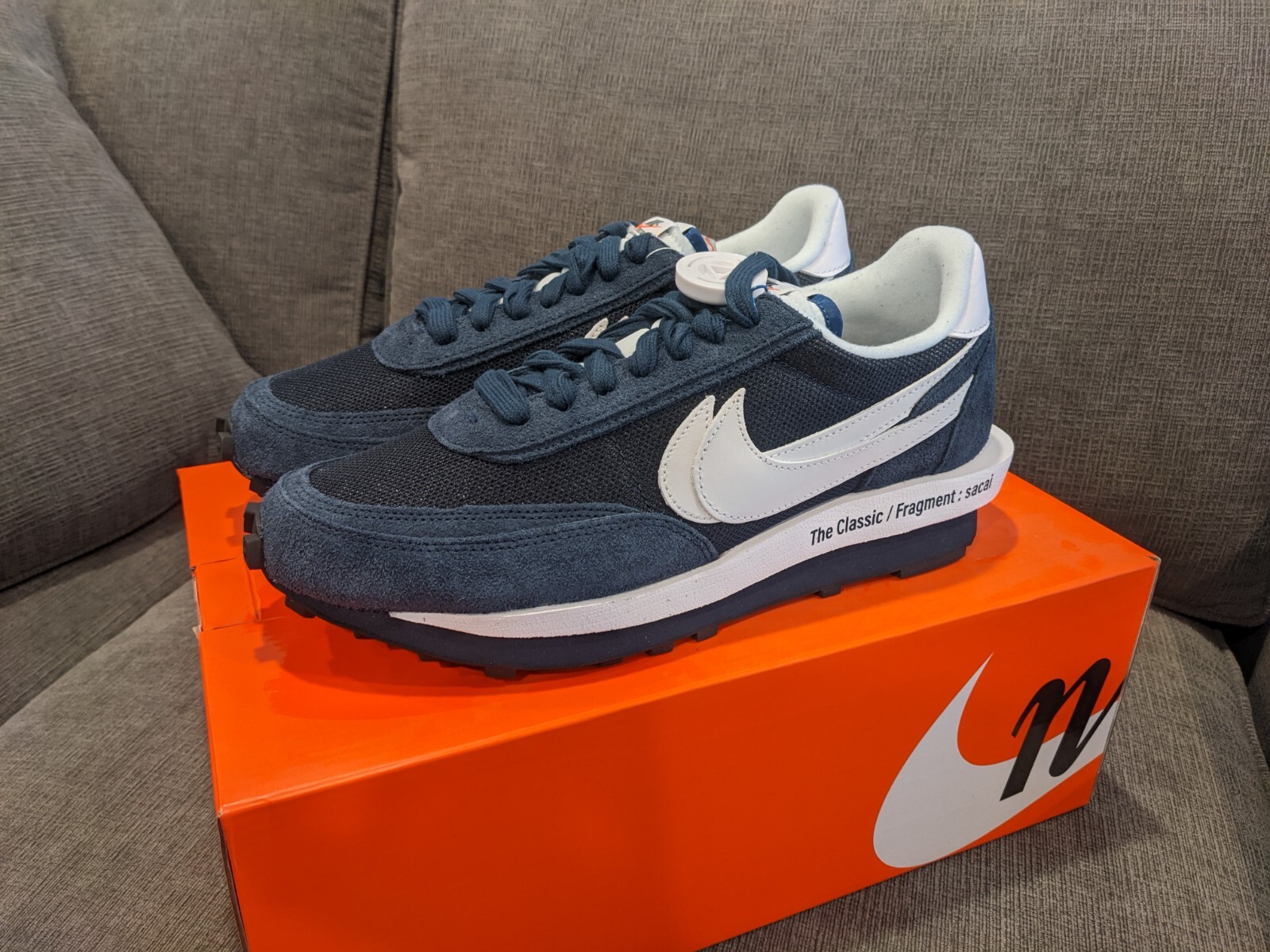 SACAI X NIKE NUOVO Nike x Fragment LD Waffle Sacai Obsidian Blue Void taglia 11 5 SPEDIZIONE IMMEDIATA