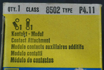 Square D | Class 8502 | Type P4.11 | Contact Module | New