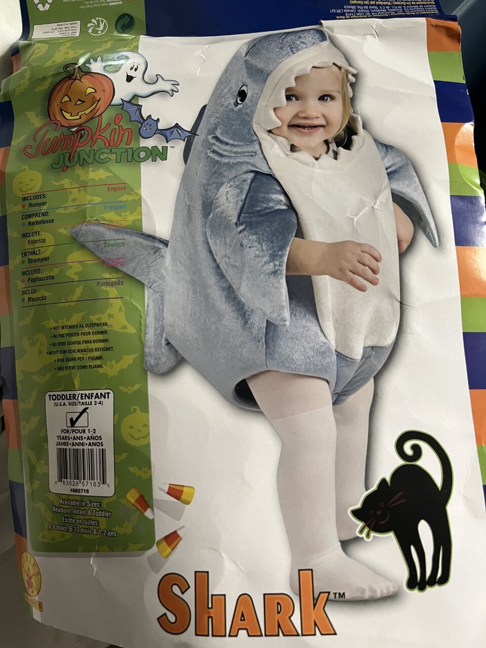Infant Pumpkin Junction Shark Halloween Costume 12 y… Gem