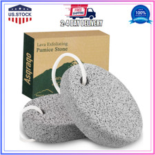 2 PC Natural Pumice Stone Pedicure Foot Scrubber Ultimate Smooth Healthy Feet ..