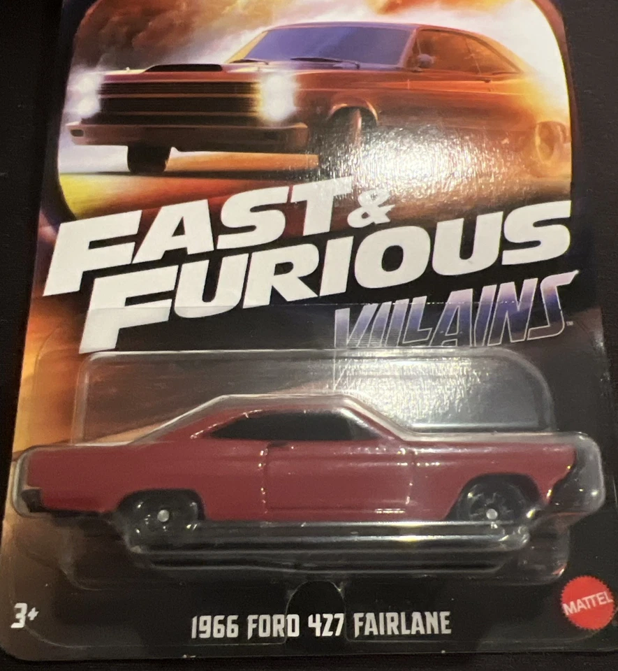 Veículo Hot Wheels Fast & Furious Villains 1966 Ford Fairlane 1:64 8cm JBY36 - Imagem 2 de 4