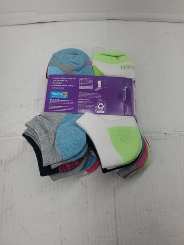 Hanes Girls Cool Comfort Mesh No Show Socks12-Pack Soft Breathable Large 4-10 - Picture 2 of 6