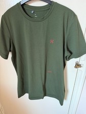 Haglofs Outsider Tee Womens SeaweedGreen with Red Logo size Small NEW