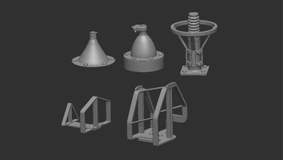 Art Scale Kit 200-A72008 - 1:72 Aerial bases and roof sights - Britain - Neu