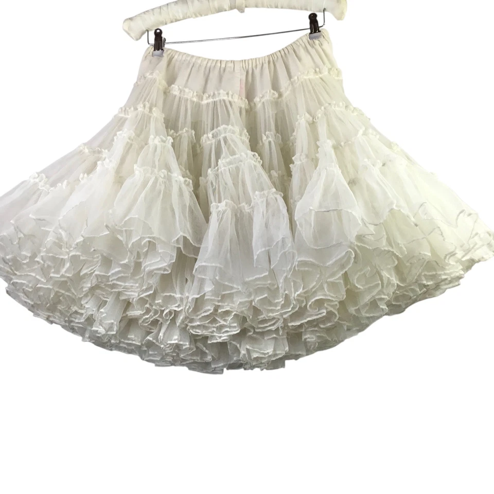 Anágua Ruthad Vintage Crinolina Swing Quadrada Dança Branca Western Anos 50 Anos 60 - Imagem 4 de 4