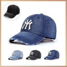 Denim Baseball Caps My NY New York Embroidery Logo Unisex Casual Jeans Hats