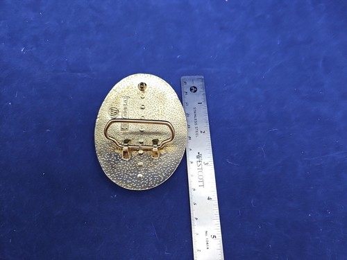 Longhorn Western Cowgirl Boho Chic Belt Buckle Gold Flowers Texas Vintage Rare - Picture 6 of 7