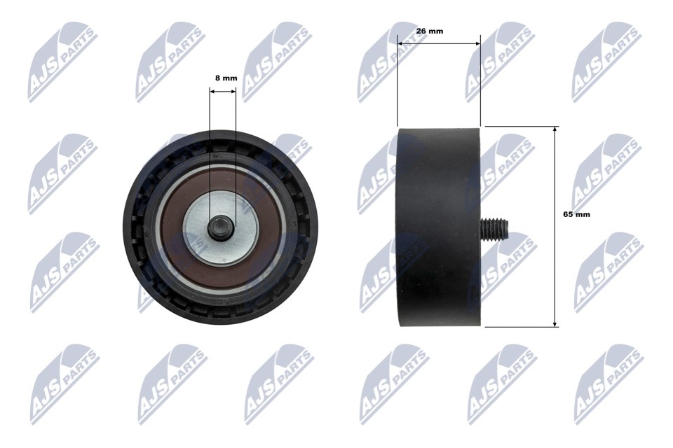DEFLECTIONGUIDE PULLEY VRIBBED BELT RNK-FR-070 FOR FORD TRANSIT/CUSTOM/V362 2.2L