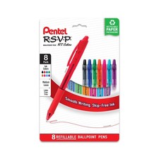 Pentel R.S.V.P.  RT Colors Ballpoint Pens, 8 Pack