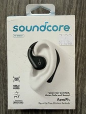 Anker Soundcore AeroFit Open-Ear True Wireless Earbuds - Black - IPX7 - Open Box