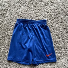 Nike Boys Dri-FIT Blue Mesh Athletic Shorts Size 7 L 116-122 cm, 6-7 YRS 