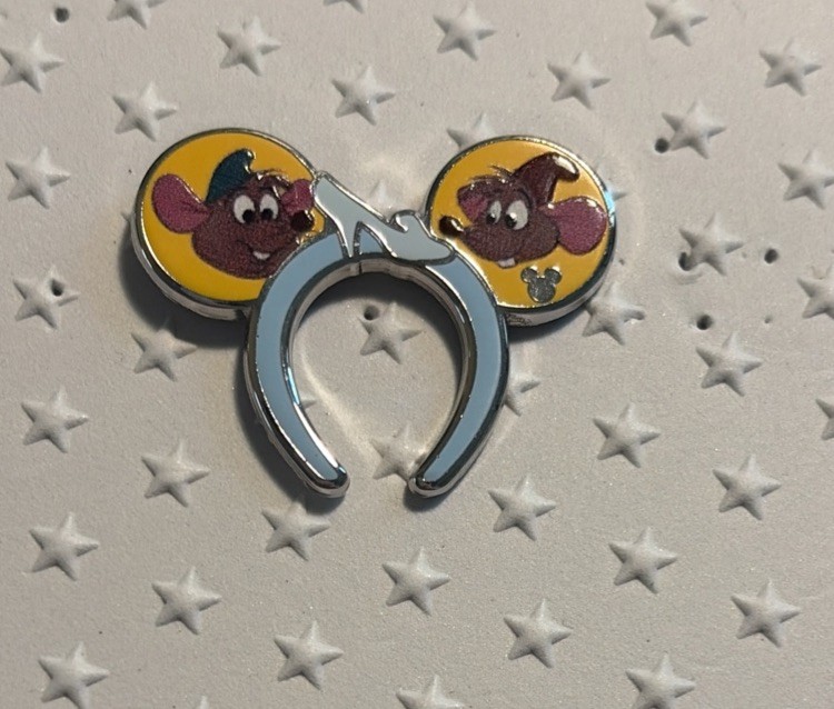 2026 Disney World Jaq and Gus Headband Chaser Hidden Mickey Pin Cinderella Ears